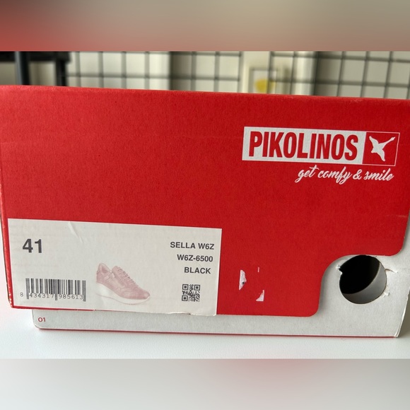 PIKOLINOS - SELLA Black and White Sneakers with Leather Upper - Picture 6 of 7